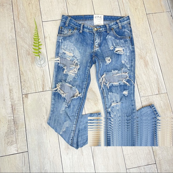 ONE Teaspoon Trashed Free Birds SIZE 26 - Picture 9 of 16